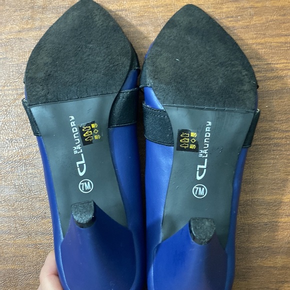 NWOT by CLaundry black and blue heels - Picture 6 of 6